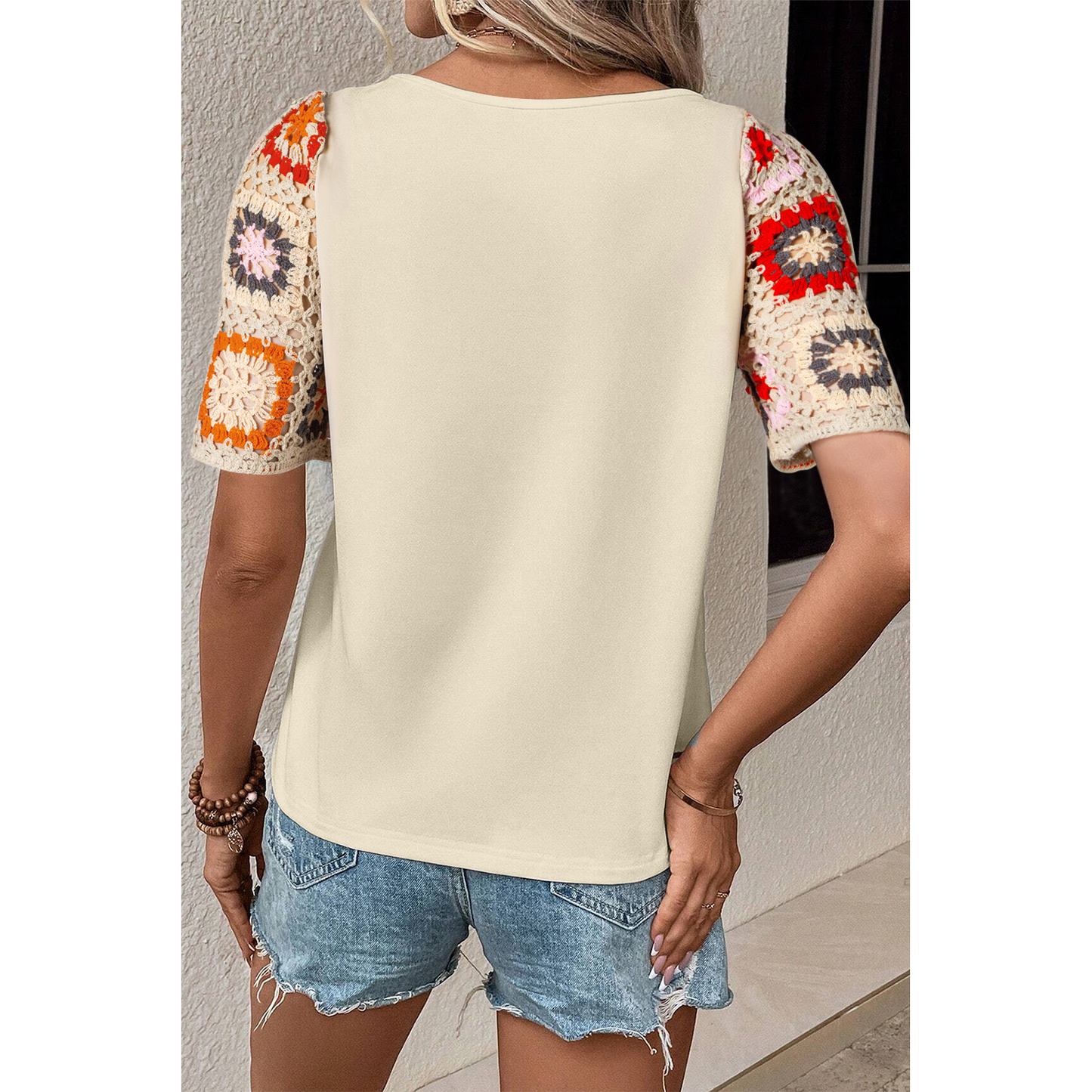 Floral-Crochet-Short-Sleeve-Top