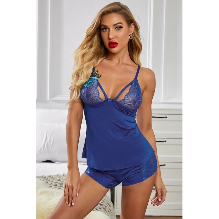 blue-lace-pajama-set-floral