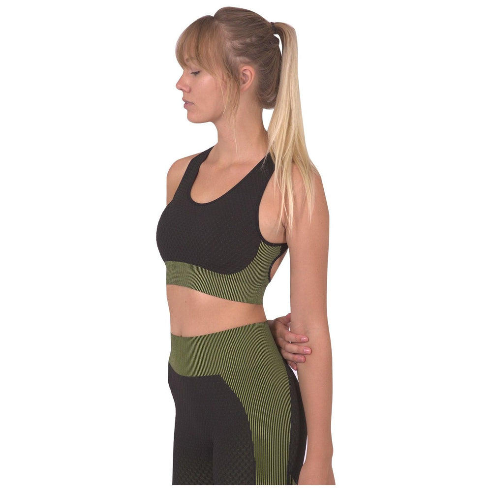 Black-with-Green-Seamless-Sports-Bra
