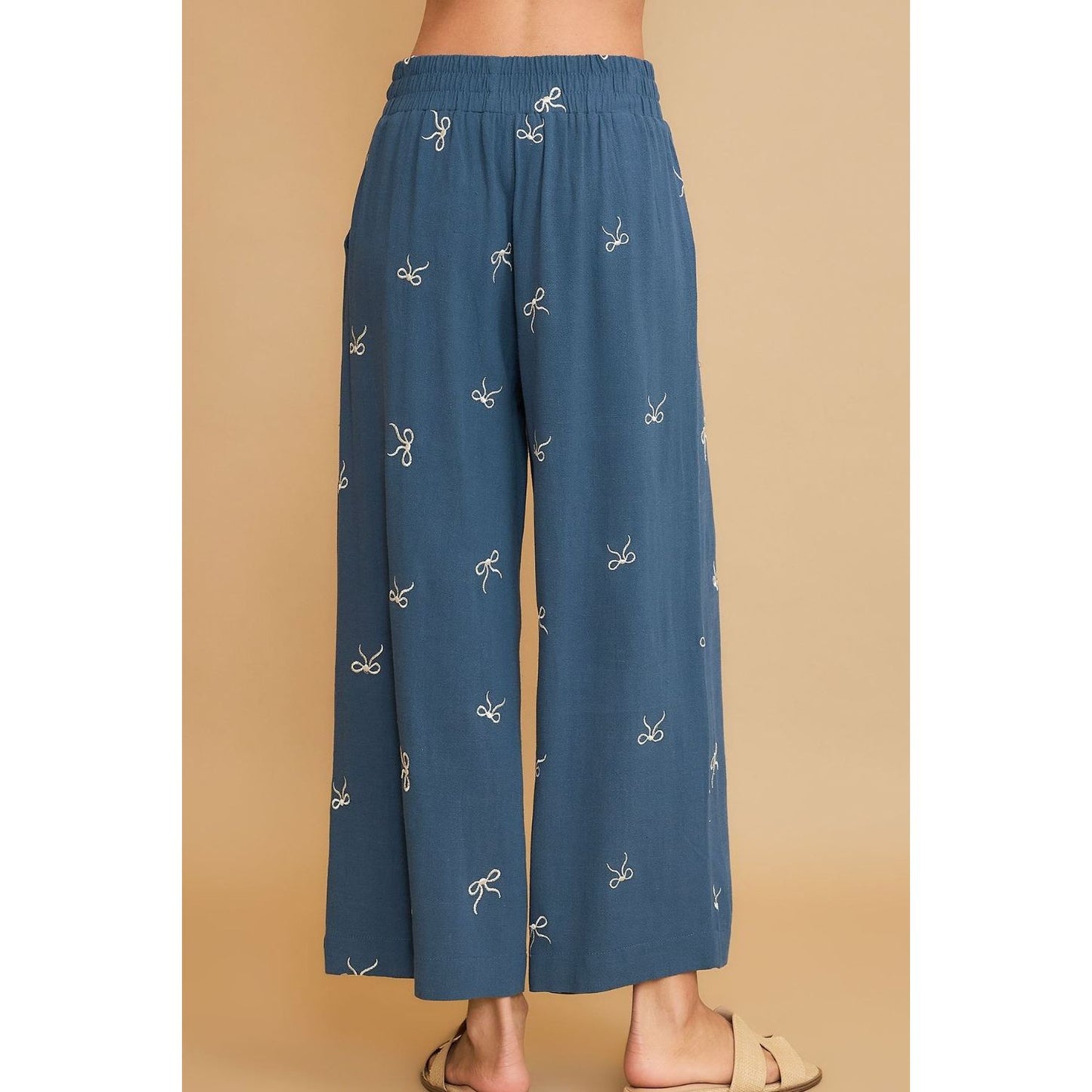 blue-draw-string-bow-embroidered-wide-leg-pants