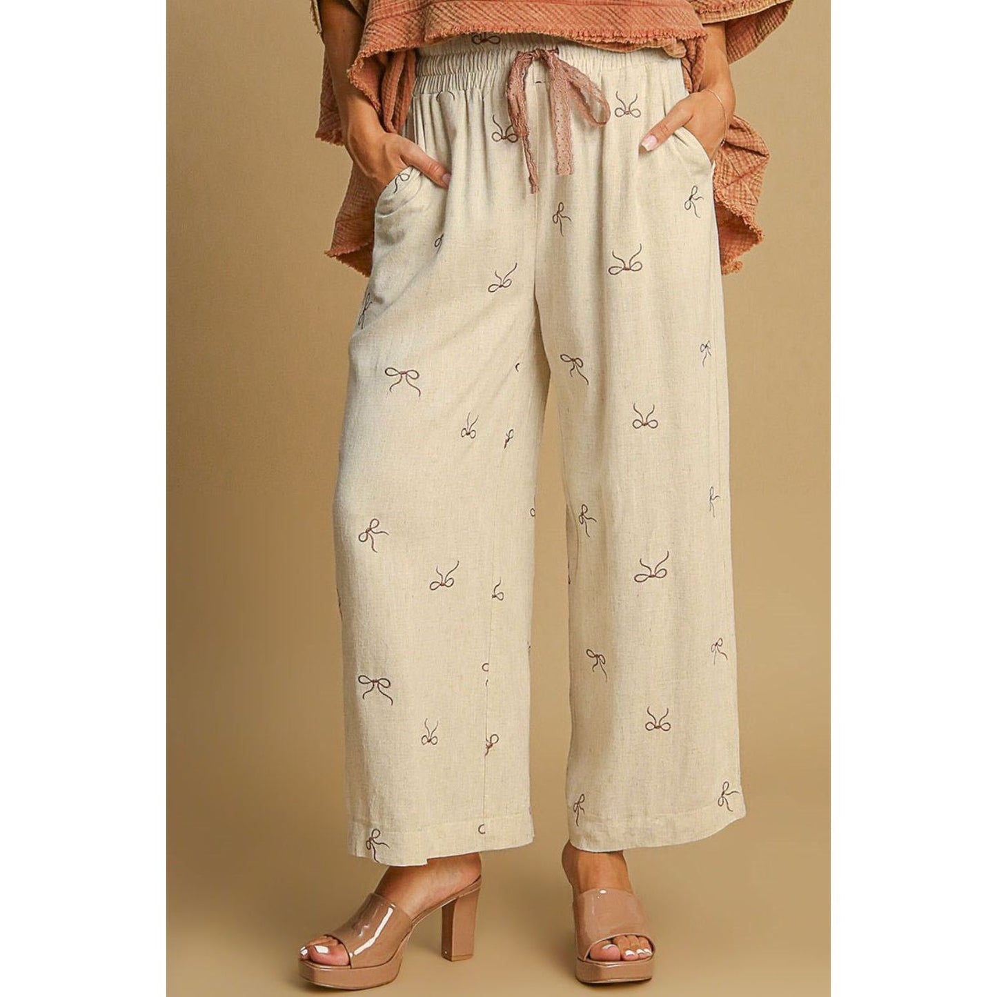 cream-draw-string-bow-embroidered-wide-leg-pants