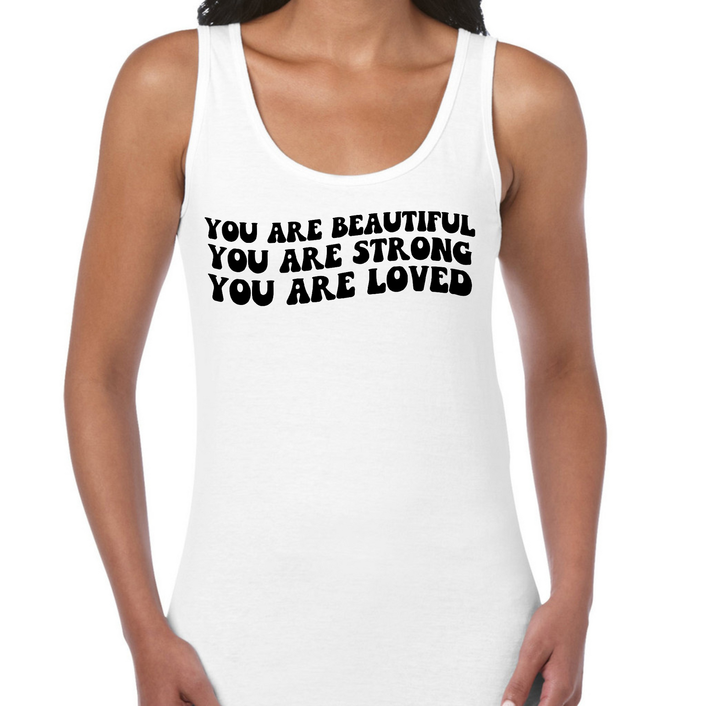 Fitness-Tank-Top-Graphic-T-shirt-you-are-Beautiful-Strong