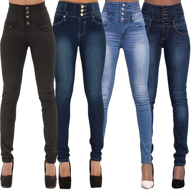 Womans-Quality-Denim-Pencil-Pants-pockets