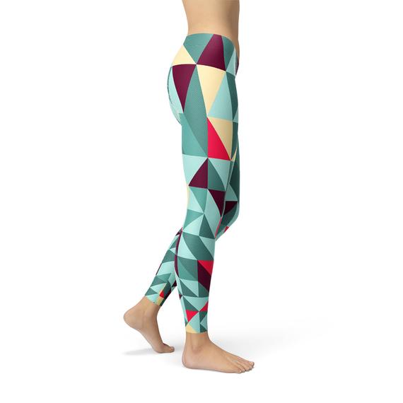 Colorful-Geometric-Triangles-Womens-Leggings