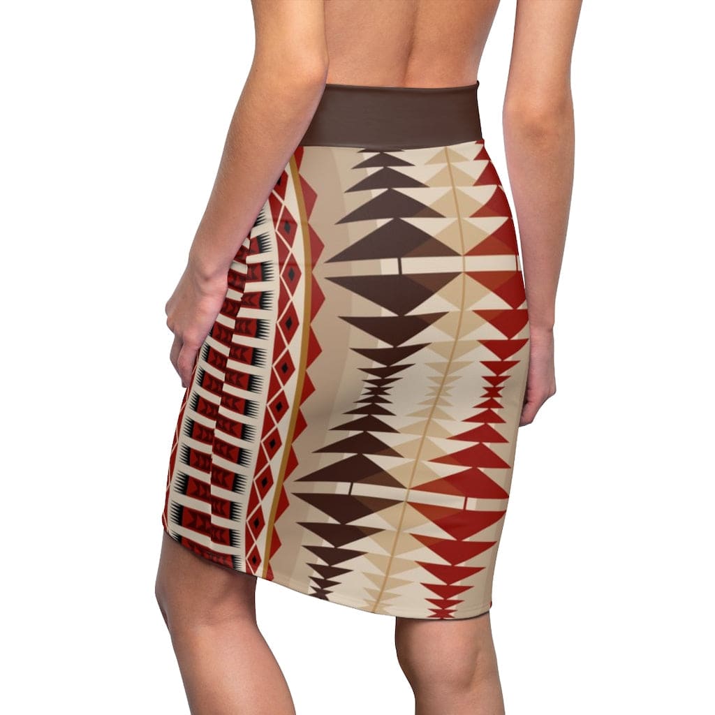 Womens-High-Waisted-multicolor- Brown-Pencil-Mini Skirt