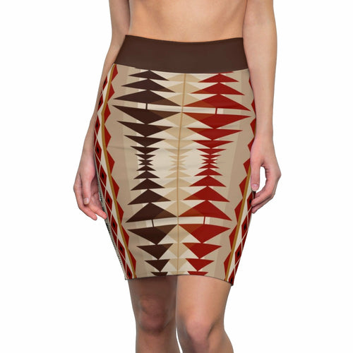 Womens-High-Waisted-multicolor- Brown-Pencil-Mini Skirt